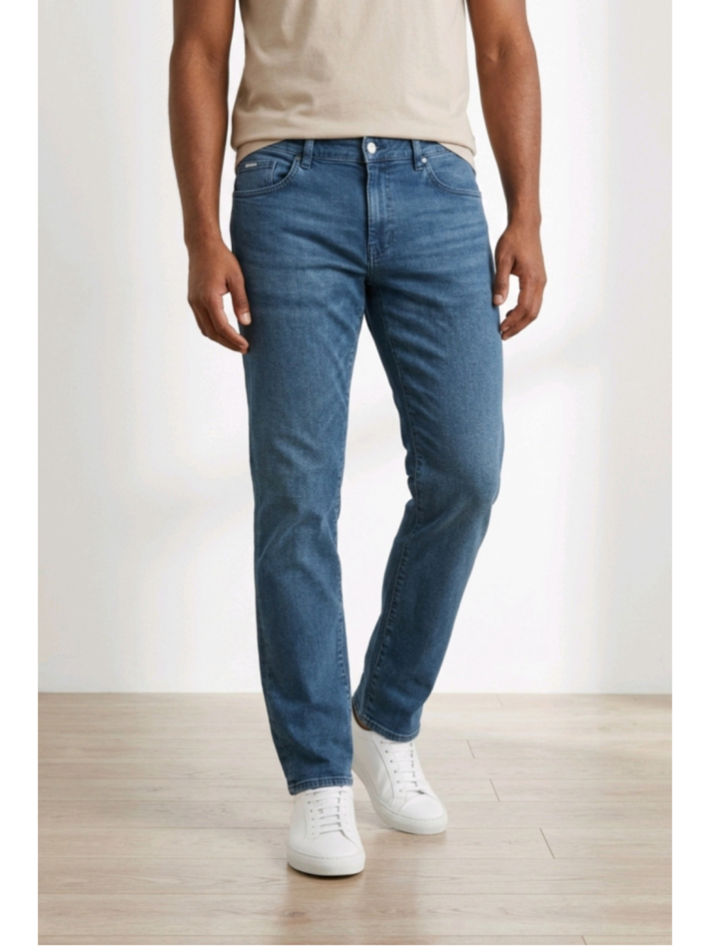 Men's BOSS Curated FW19 Slim Fit Stretch Jeans in Blue